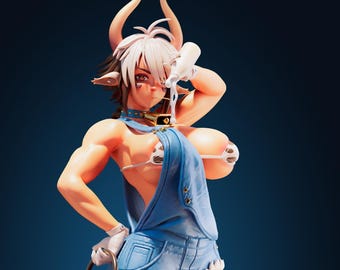 Minotaur Maiden 3D Printed Figurine | Hand-Painted