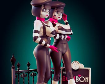 Bon-chu 3D Printed Figurine | Hand-Painted