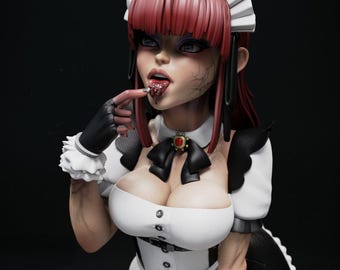 Creepy Maid 3D Printed Figurine | Hand-Painted