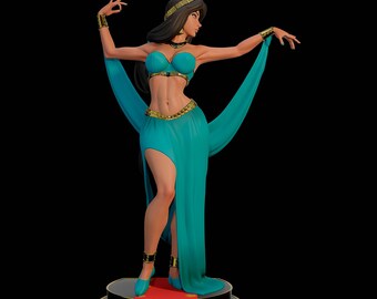 Belly Dancer Princess 3D Printed Figurine | Hand-Painted