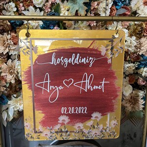 Acrylic Wedding Welcome Sign Wedding Sign  Welcome To Our Wedding Sign  Modern Elegant Engagement Sign