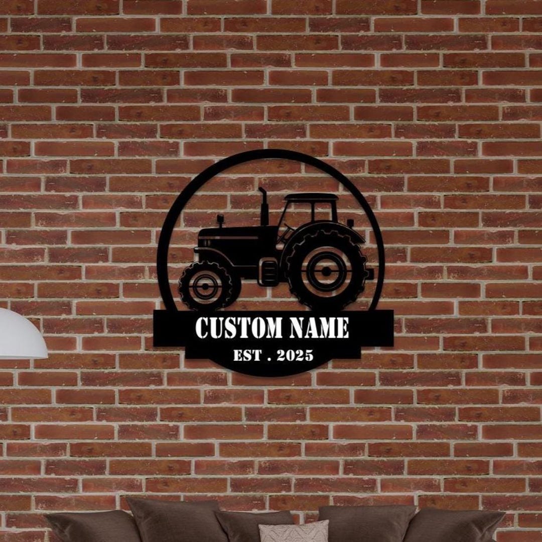 Multilayer Sign Tractor Personalized Metal Tractor Sign: Custom Farmhouse Wall Art - Etsy