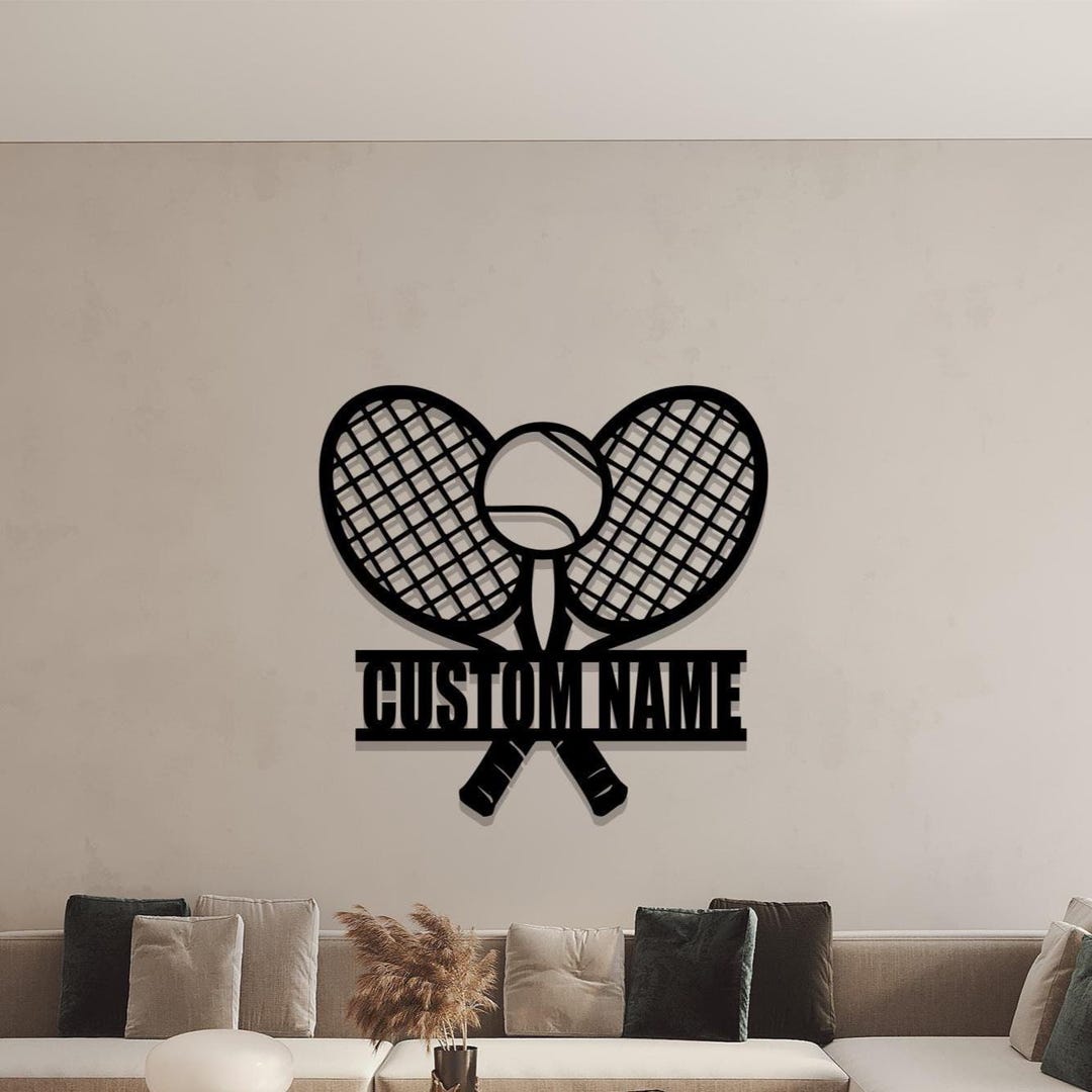 Tennis Racket Sign Custom Personalized Tennis Metal Sign: Racket & Ball Wall Art - Etsy