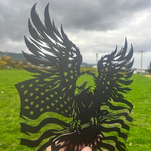 American Eagle Metal Wall Art: Patriotic USA Flag Decor
