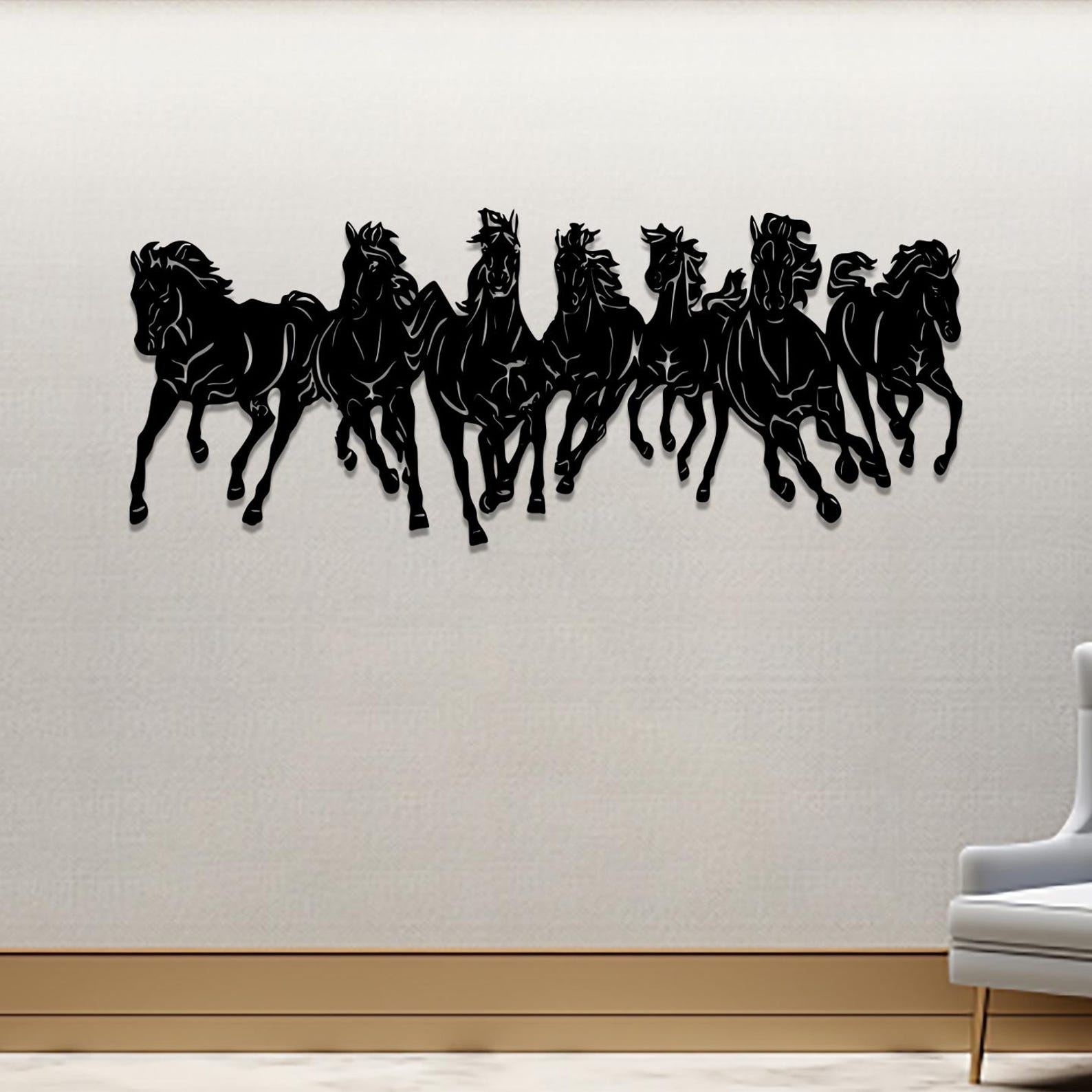 Stamped Metal Running Horses Seven Running Horses Metal Wall Art - Rustic Home Decor - Etsy