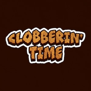 Clobberin&#39; Time Sticker - The Thing - Vinyl Stickers