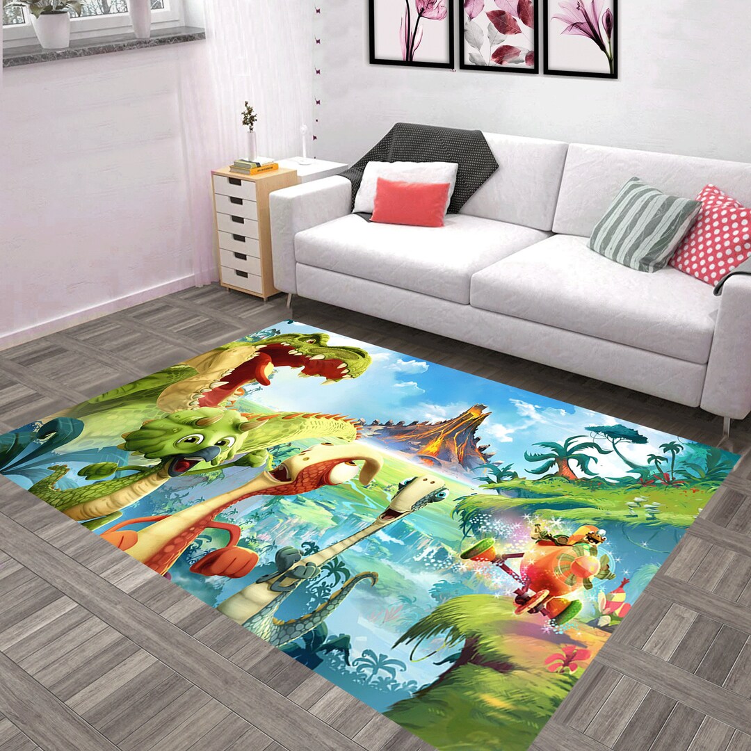 Dinosaur, Dinosaur Rug, Kids Gift Rug, Dinosaur Pattern Rug, Popular ...