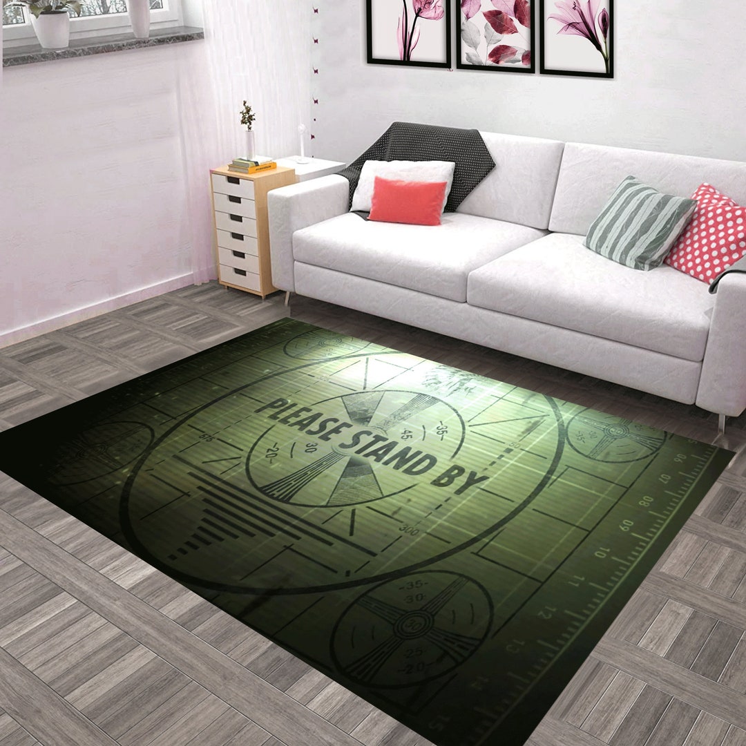 Test Pattern Rug Please Stand by TV Test Pattern Rug, Designerrug,modernrug,please Stand ...