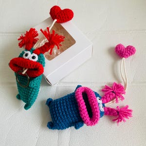 Gehäkelter Schlüsselring, Handgemachter Schlüsselanhänger, Handgestricktes Tierzubehör, Geburtstagsgeschenk