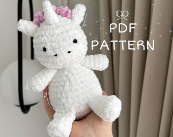 Crochet PATTERN Unicorn, Crochet Baby Unicorn Pattern PDF ONLY, Cute Unicorn Crochet Tutorial in English, Crochet Amigurumi Pattern