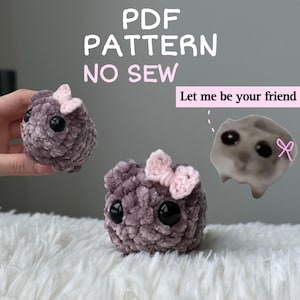 Sad Hamster Meme Crochet PATTERN PDF ONLY, Plush Hamster Crochet Amigurumi Pattern in English, Meme Crochet Pattern, Sad Hamster Pattern
