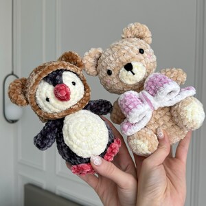 Crochet BUNDLE of PATTERNS Bear, Penguin, Fox and Unicorn Crochet Patterns PDF Only, Crochet Animals Patterns in English, Amigurumi Patterns