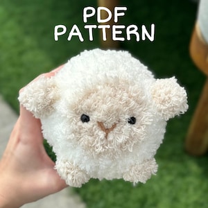 Cute Sheep Crochet PATTERN PDF ONLY, Baby Sheep Crochet Amigurumi Pattern in English, Chunky Lamb Crochet Pattern