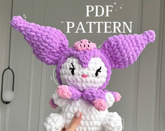 Crochet PATTERN Big Angry Rabbit, PDF ONLY, Crochet Tutorial in English Plush Big Angry Rabbit