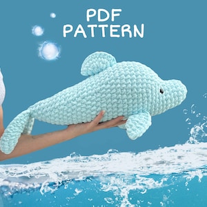 Realistic Dolphin Crochet PATTERN PDF ONLY, Sea Animal Amigurumi Crochet Pattern in English, Ocean Crochet Pattern
