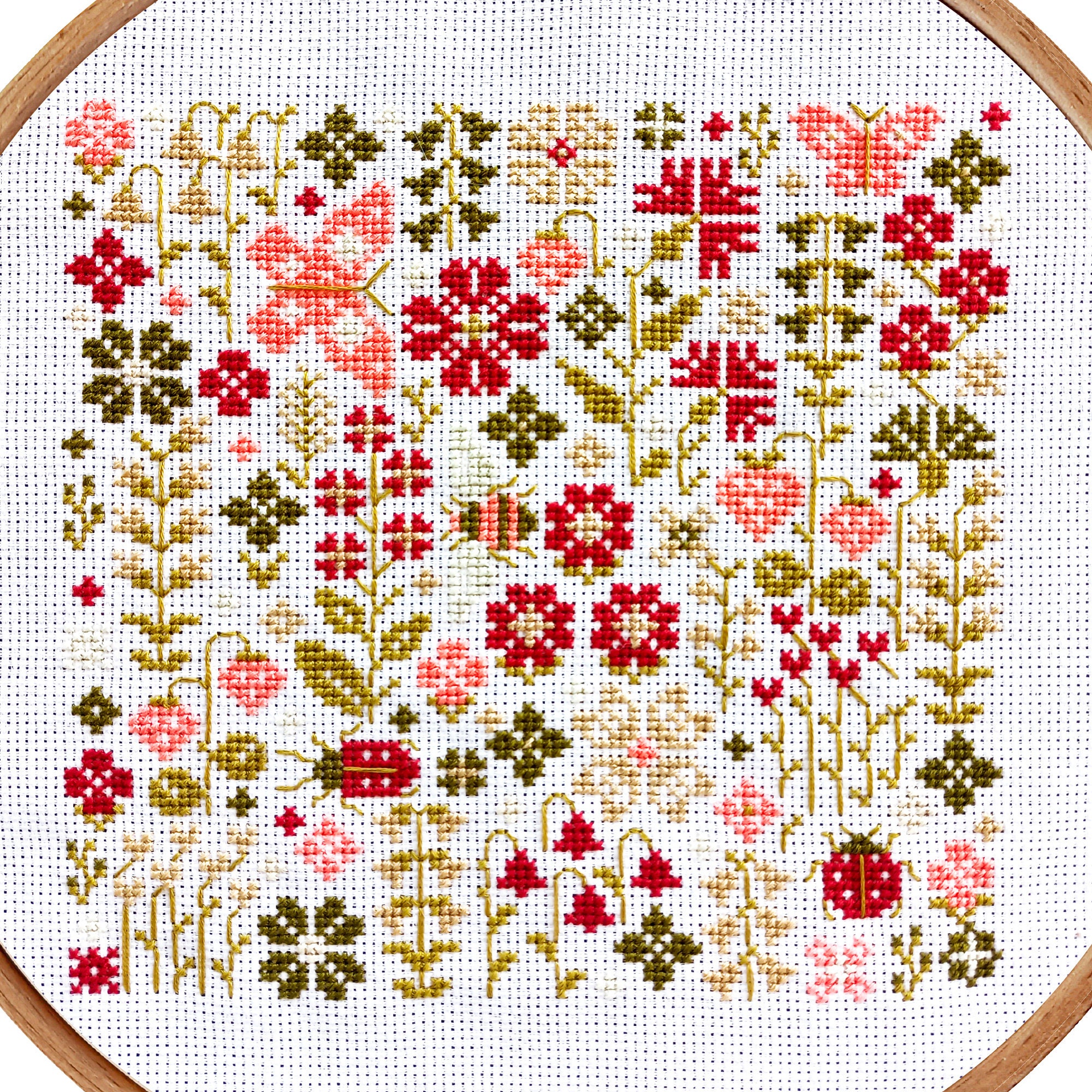 Wildflowers Cross Stitch Pattern, Simple Xstitch, PDF File