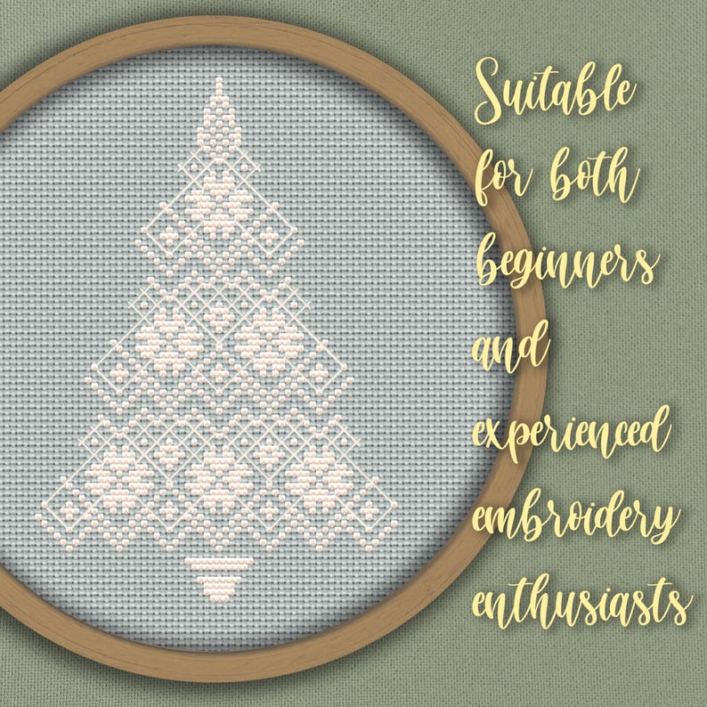 Christmas Tree Cross Stitch Pattern: Easy Holiday Embroidery (PDF ...