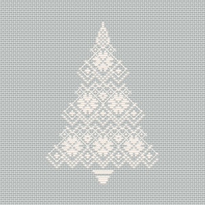 Kerstboom kruissteekpatroon instant download pdf, eenvoudige eenvoudige kleine borduurkaart, geborduurde cadeaukaart, kerstdecor.