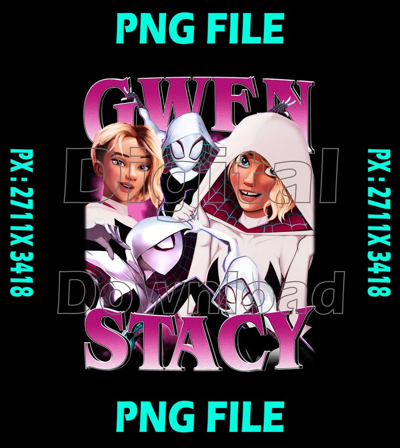 Gwen Stacy Png, Printable Image, Digital File, Instant Download ...