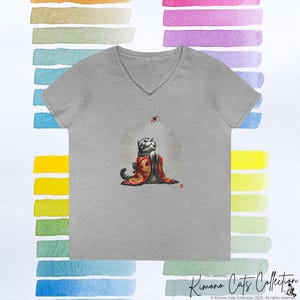 Camiseta Sushi Cat, Camiseta Kawaii Neko, Camiseta Kimono Gatinho Japonesa, Presente para Amantes de Sushi, Top Engraçado para Amantes de Animais de Estimação, Roupas da Cultura Japonesa, Gato