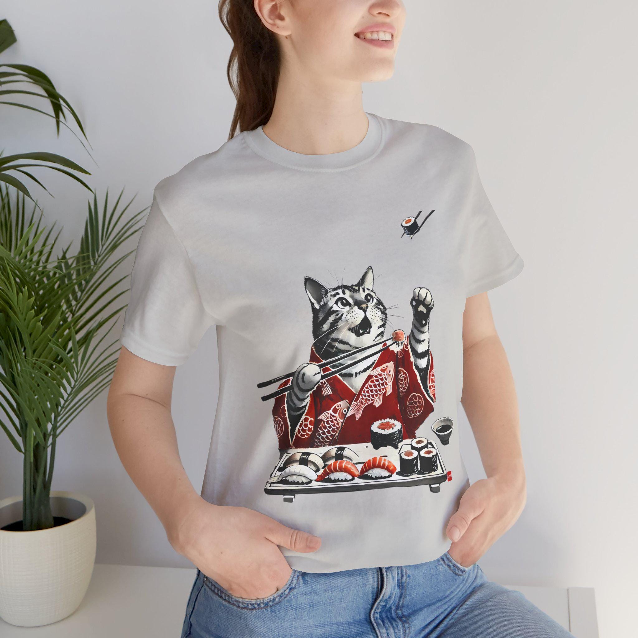 かわいい猫寿司Tシャツ、日本の食べ物Tシャツ、日本のギフト - Etsy 日本