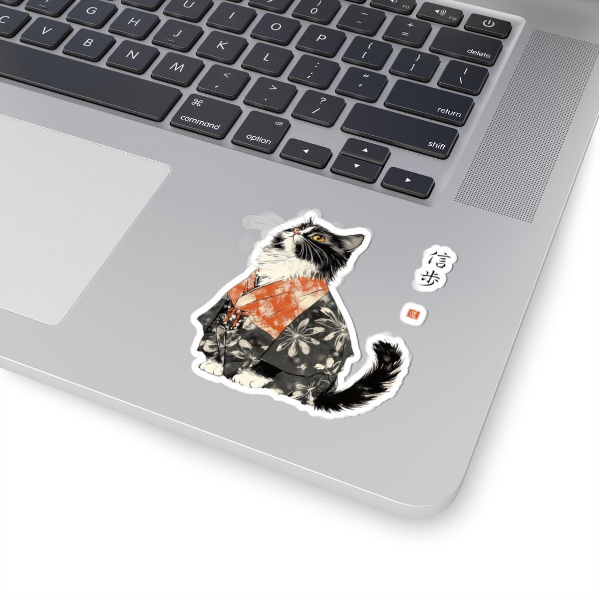 Charming Cat Kiss-Cut Stickers, Cute Cat Decor, Japanese Art Laptop Gifts, Whimsical Pet Stickers
