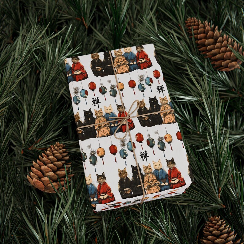 Kimono Cats Gift Wrapping Paper | 90gsm Fine Art Present Wrap image 14