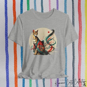 Bengal Kimono Cat T-Shirt – Elegant Japanese Cat Art Tee – Unique Gift for Cat Moms, Pet Lovers & Stylish Cat Owners