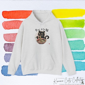 Kawaii Ramen Cat Hoodie: Noodle Kitty Sweatshirt, Anime Gift