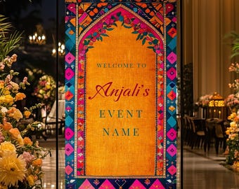 XL 8 x 4 FT 6X3 Tło ślubne, znak ślubny Sangeet, dostosowywany, Anand Karaj, zaręczyny, ceremonia Mehndi, Jago, Choora, Sangeet Digital