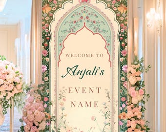 XL 8 x 4 FT 6X3 Tło ślubne, znak ślubny Sangeet, dostosowywany, Anand Karaj, zaręczyny, ceremonia Mehndi, Jago, Choora, Sangeet Digital
