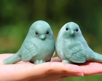 Swarovski Crystal Baby Lovebirds With Original Box Cylinder