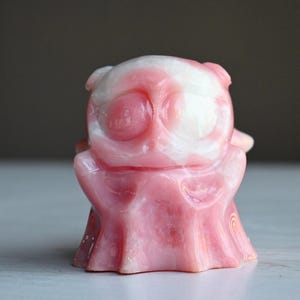 2.2&#39;&#39; Natural Hand carved pink opal demon,Quartz crystal,crystal Demon,Halloween gift,Crystal collect,Crystal statue,Crystal healing