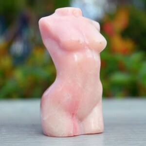 3.1&#39;&#39; Natural Hand carved Pink opal Beauty,Crystal collect,Quartz crystal,crystal goddess,Crystal gift,Crystal healing