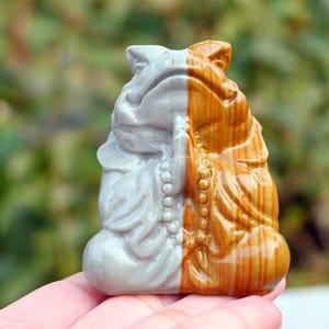 2&#39;&#39;Natural Hand carved Alashan Agate Frog,Quartz crystal,crystal Frog,Crystal gift,Crystal healing