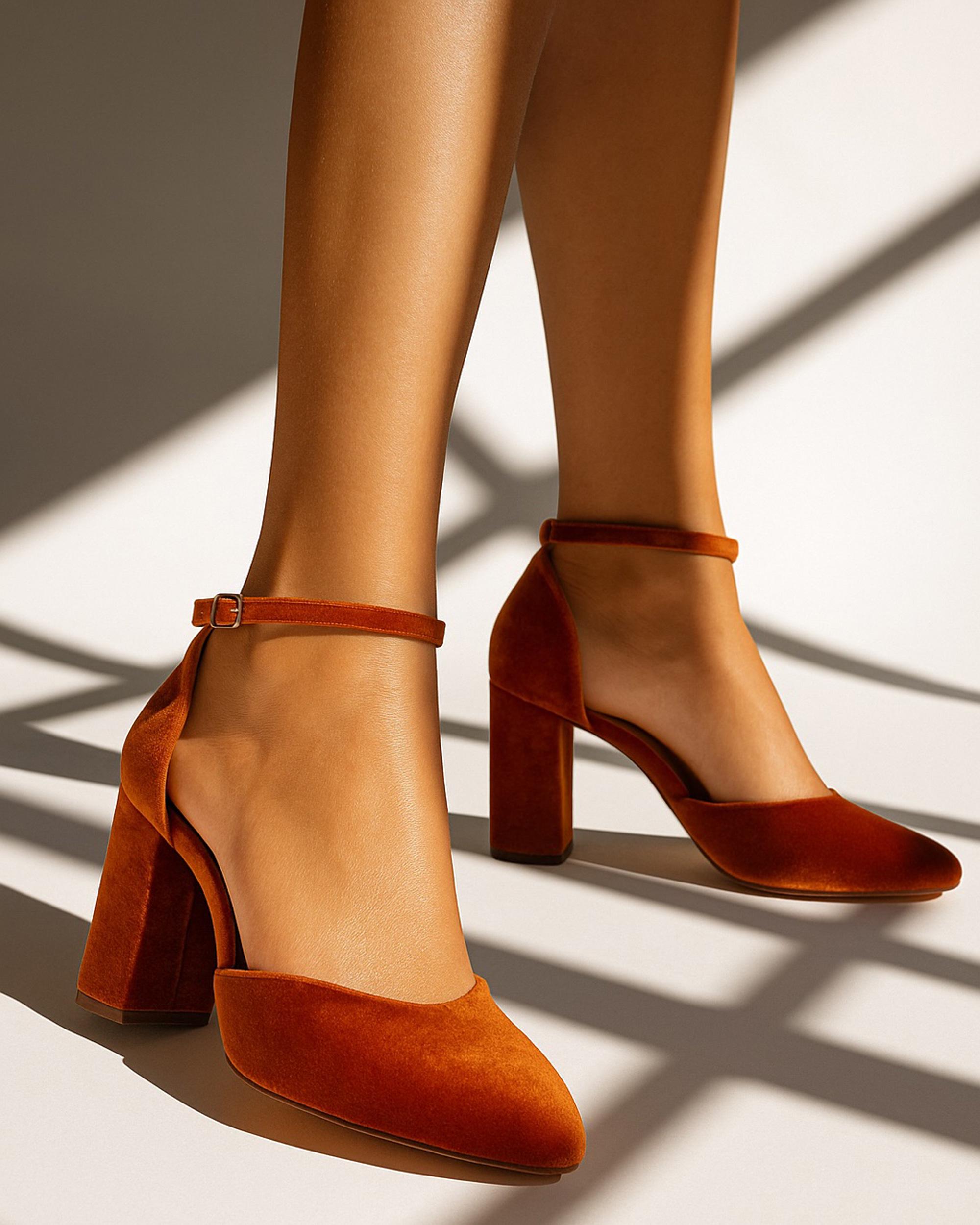 High Heel Rust Orange Heels Burnt Orange Shoes For Wedding Online
