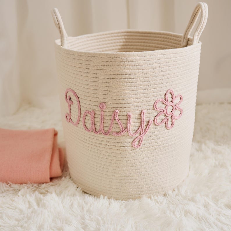 Custom Baby Basket, Laundry Basket, Personalized Christmas Gift, Pet