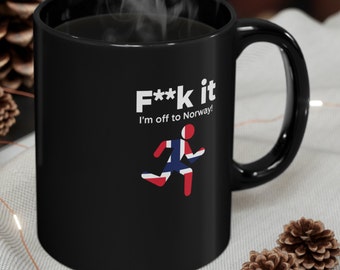 Norwegian Flag Ceramic Large Coffee Mug Gift | Norway Mug Ceramic Coffee Mug, Tea Cup