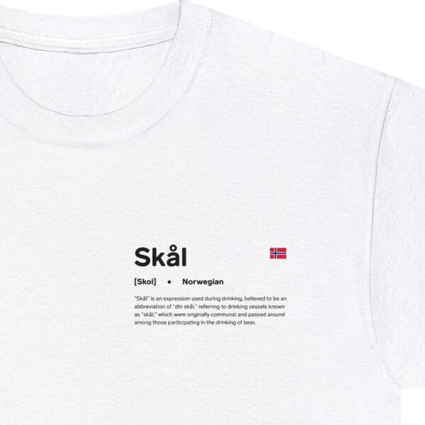 Raise a Toast with Our Skål T-shirt: Embrace Norwegian Drinking Tradition in Style