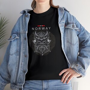 Norway Viking T-shirt Unisex Heavy Cotton Tee zdjęcie 5