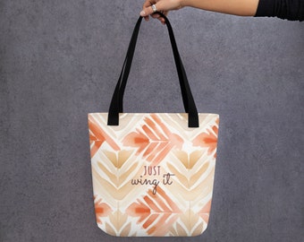 Shopping bag // Autumn Hues Watercolor Pattern