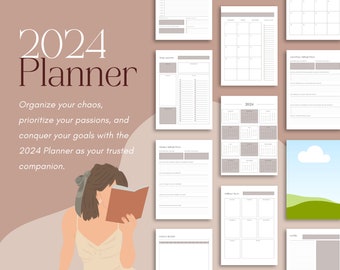 2024 Digital Planner| Digital Planner,Daily Planner, Daily Planner, Weekly Planner