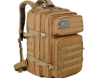 Zaino tattico militare USA 45L impermeabile per sport, escursionismo, viaggio, palestra all'aperto