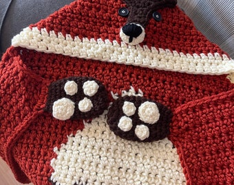 Hoodie For Kids Children's Clothing Crochet Hoodie Fox  Handmade Fashion Kids Fashion Winter Wear