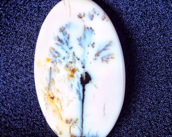 Natural Dendrite agate cabochons 14 Ct  size: 29x17x3,3mm