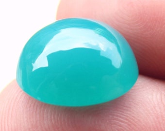 Top grade Gem silica chrysocolla cabochon 10 Ct size:14,9x14x6,9 mm