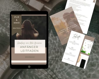 Beginner Guide Online Business Canva Template Strategy Self Employed Resale Rights Finished Product PLR German