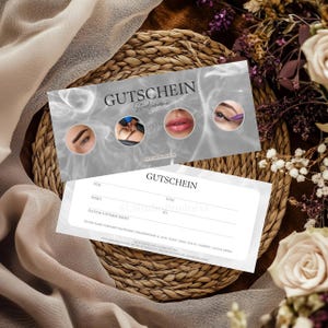 Plantilla de cupón Canva para salón de belleza, cupón de cosmética, cupón de regalo, tarjeta de regalo para tratamiento de belleza, tarjeta de ticket de regalo, Pmu
