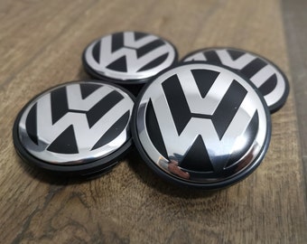 Genuine VW Car Wheel Centre Hub Caps - Set of 4 - 56mm Volkswagen Golf Passat Polo Accessories Vintage