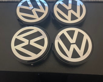 Genuine VW Car Wheel Centre Hub Caps - Set of 4 - 56mm Volkswagen Golf Passat Polo Accessories Vintage